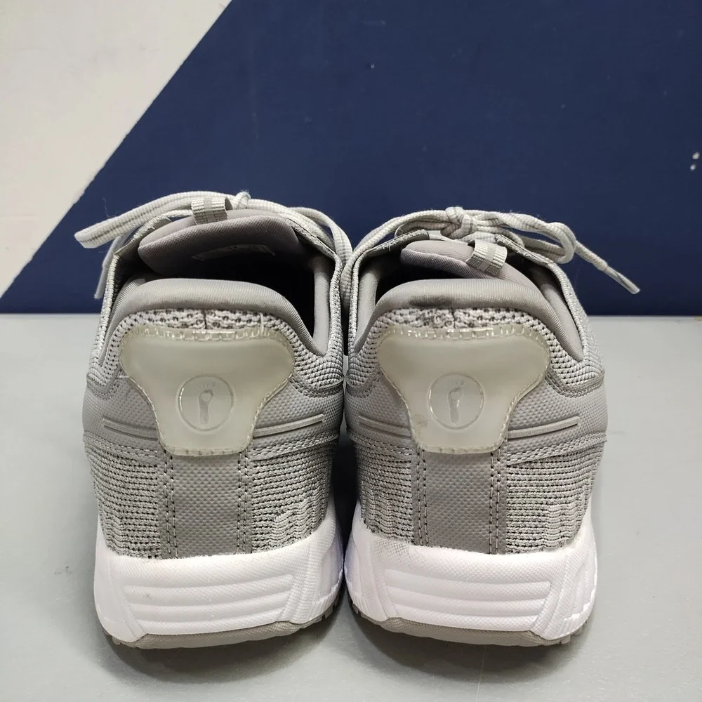 Orthofeet Kita Hands-Free Sneakers Womens 11 X-Wide 2E White Gray 80013 EUC